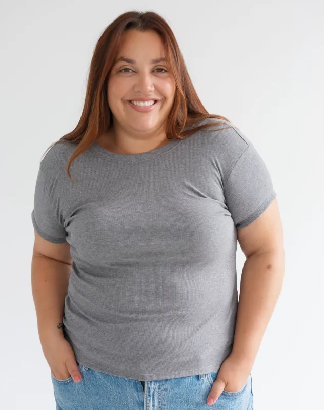 Ribbed Tee made by Brunette The Label