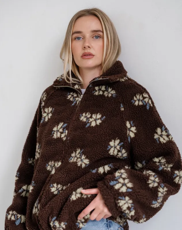 Raglan Sherpa Jacket made by Brunette The Label