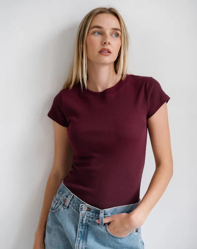 Ribbed Tee made by Brunette The Label