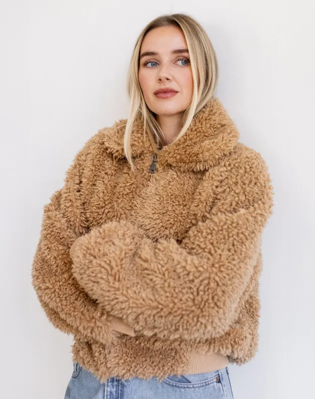 Teddy Bear Sherpa Jacket made by Brunette The Label