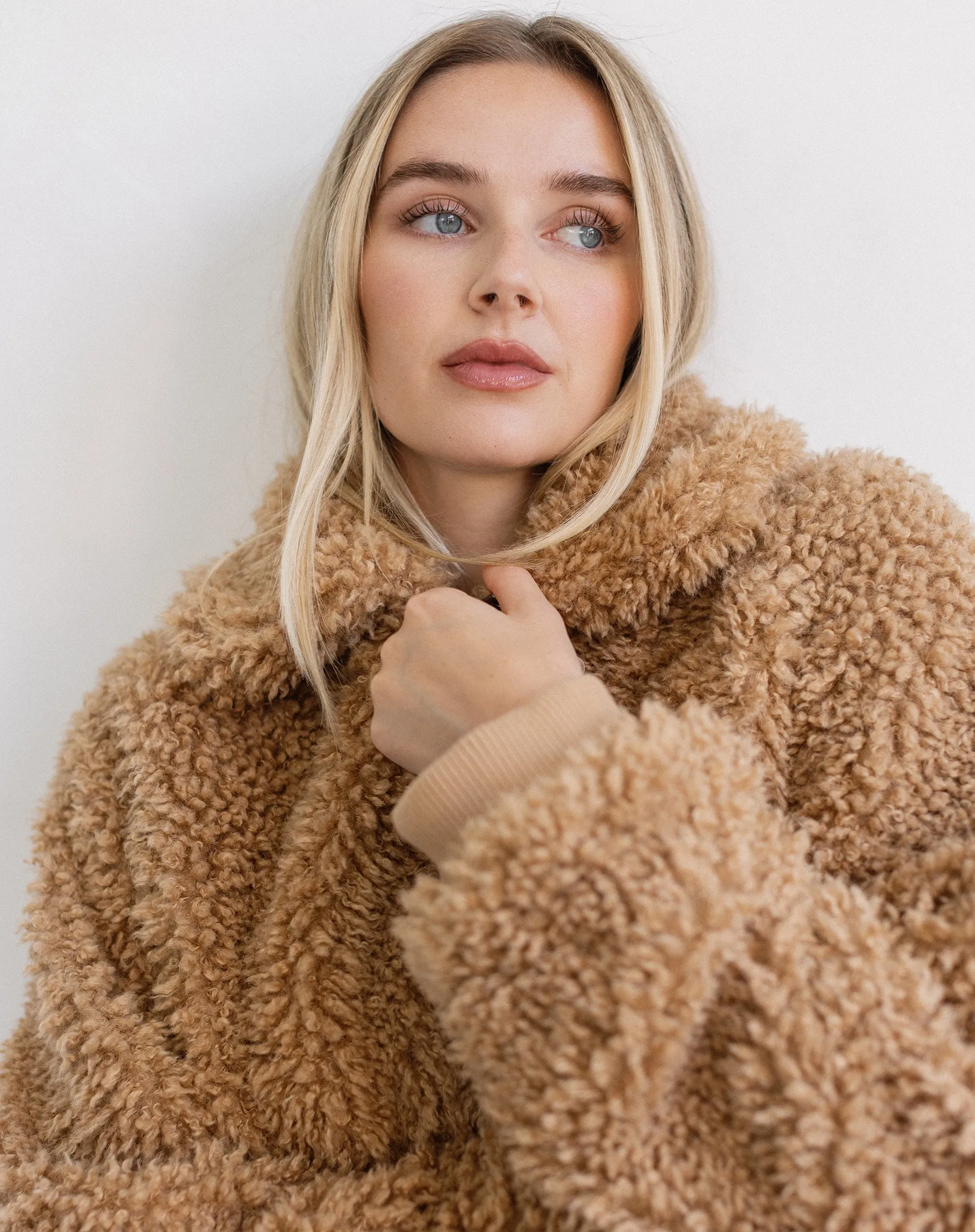 Teddy Bear Sherpa Jacket sold by Brunette The Label product image thumbnail 3