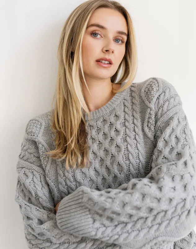 Irish Cable Knit Sweater made by Brunette The Label