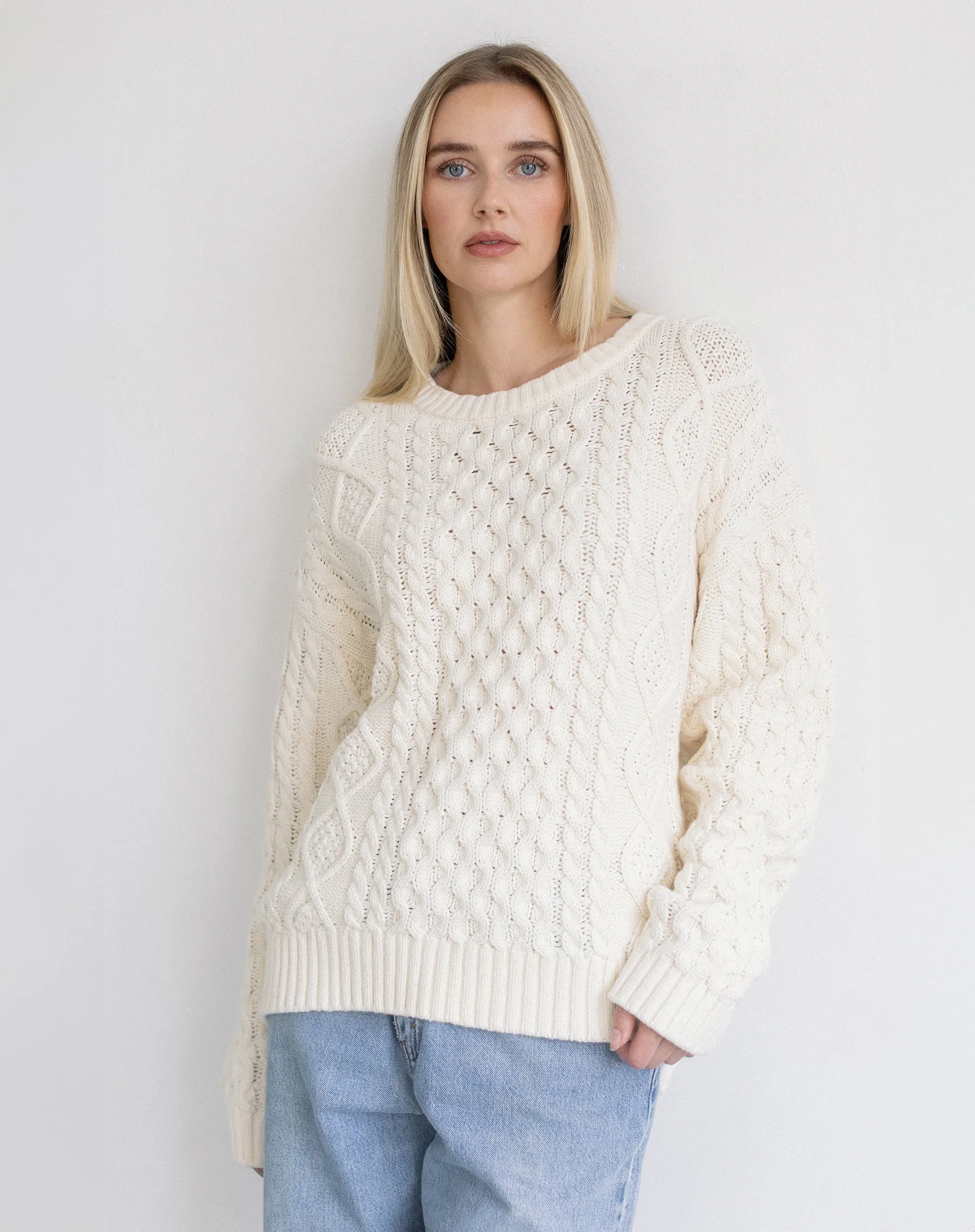 Irish Cable Knit Sweater sold by Brunette The Label product image thumbnail 4