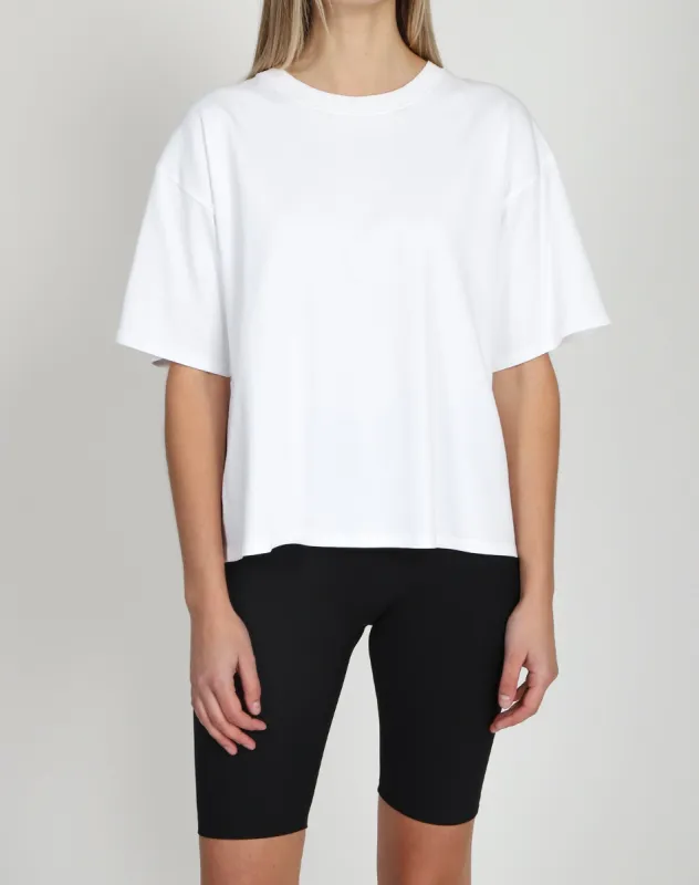 Boxy Tee | White sold by Brunette The Label