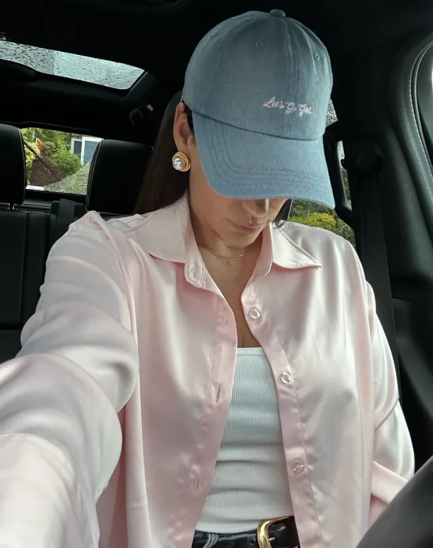 The "LET'S GO GIRLS" Baseball Cap | Denim sold by Brunette The Label