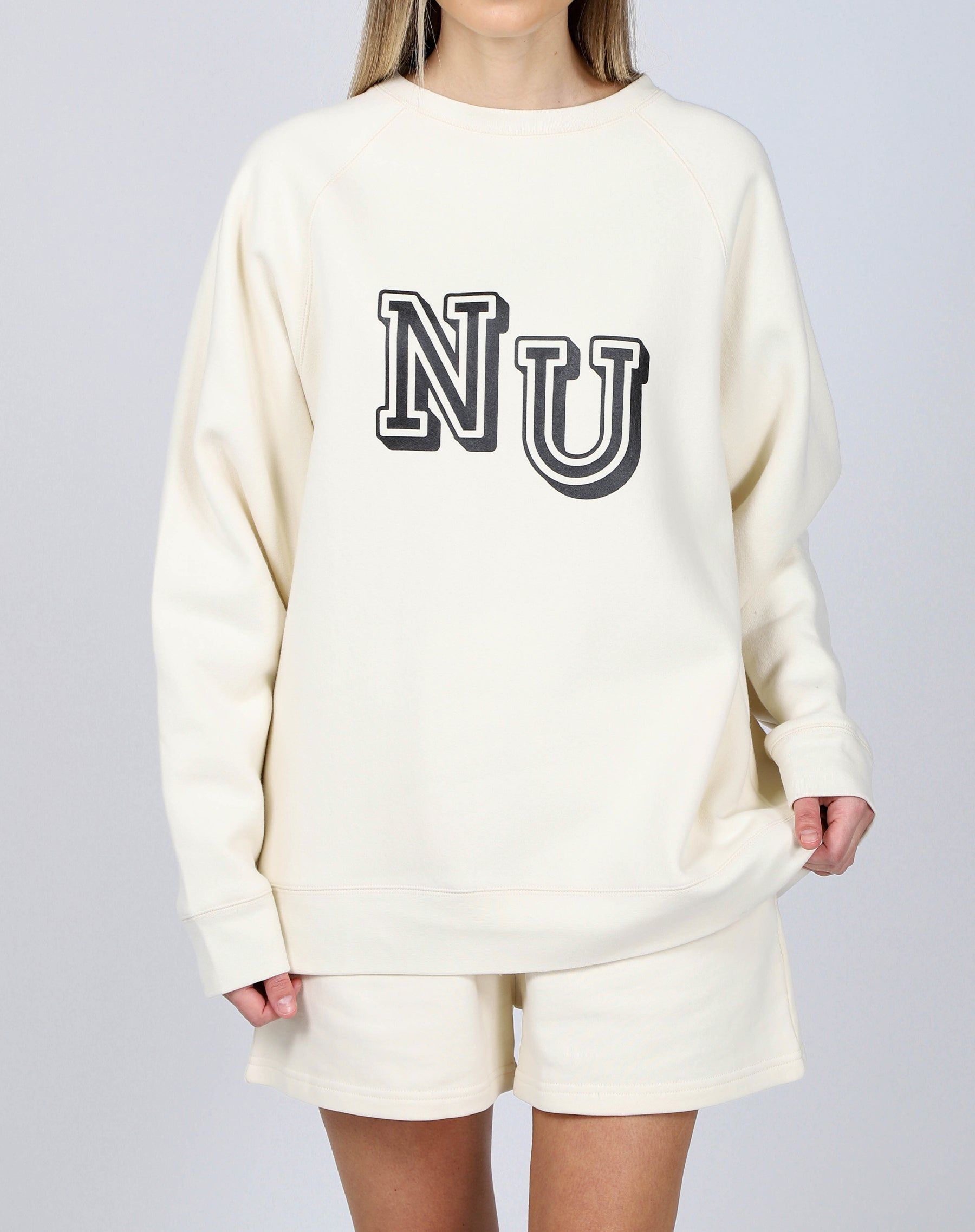 The "NATURAL" Not Your Boyfriend's Crew Neck Sweatshirt | Almond Milk sold by Brunette The Label