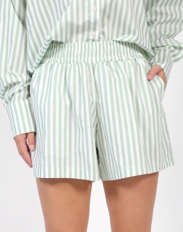 Striped Short | Sage made by Brunette The Label