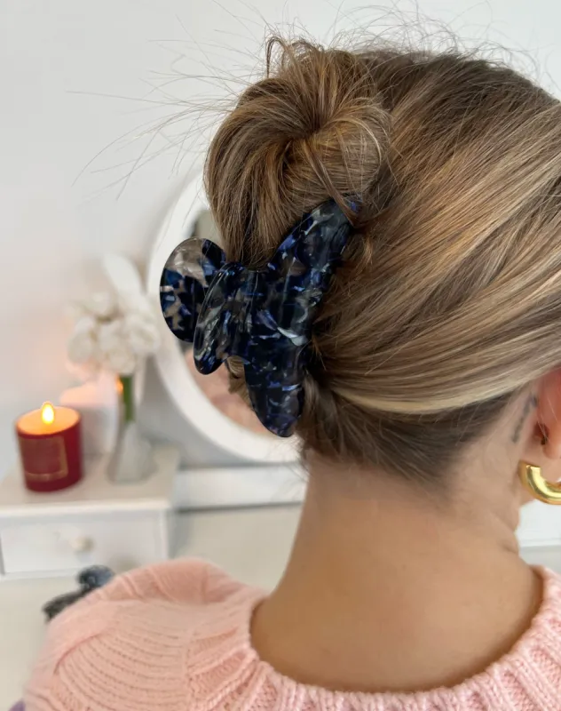 The Marble Claw Clip | Ultraviolet sold by Brunette The Label