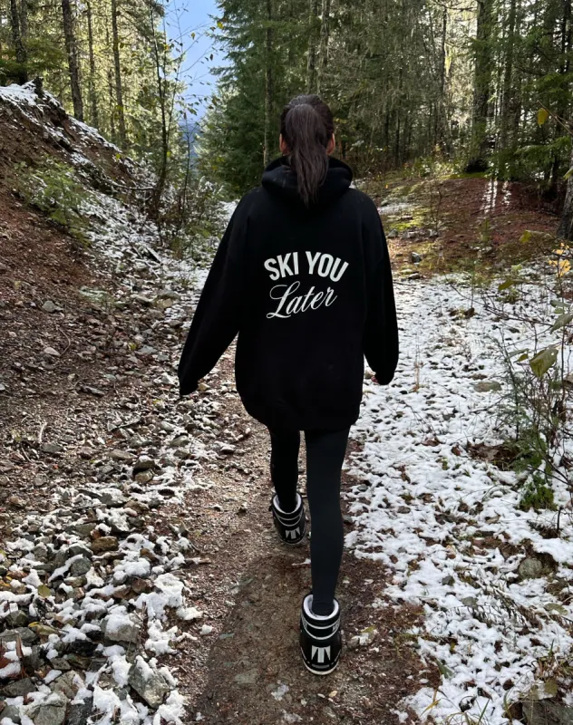 The 'Ski You Later' Big Sister Hoodie | Black sold by Brunette The Label