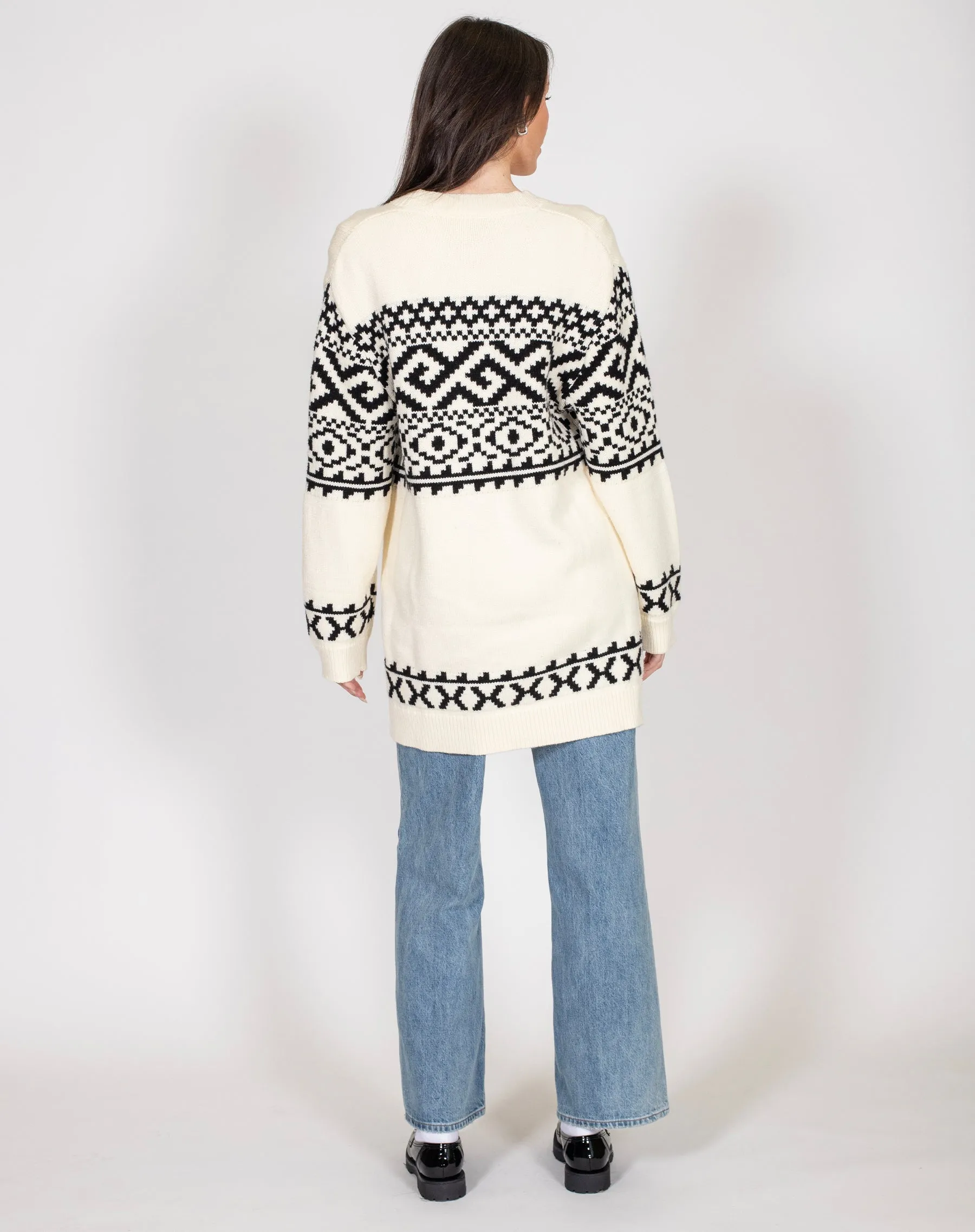 Fair Isle Knit Cardigan sold by Brunette The Label product image thumbnail 4