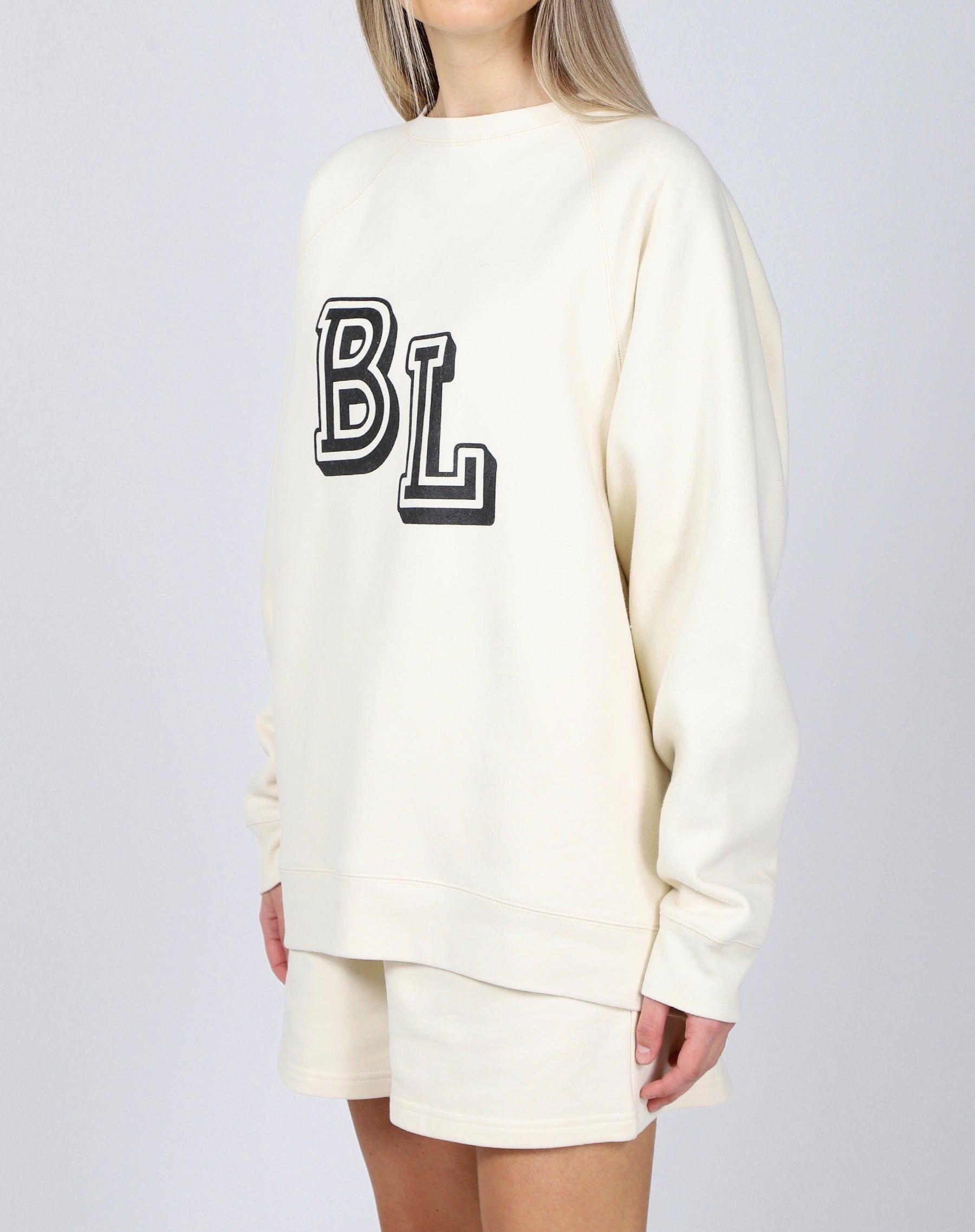 The "BLONDE" Not Your Boyfriend's Crew Neck Sweatshirt | Almond Milk sold by Brunette The Label product image thumbnail 2