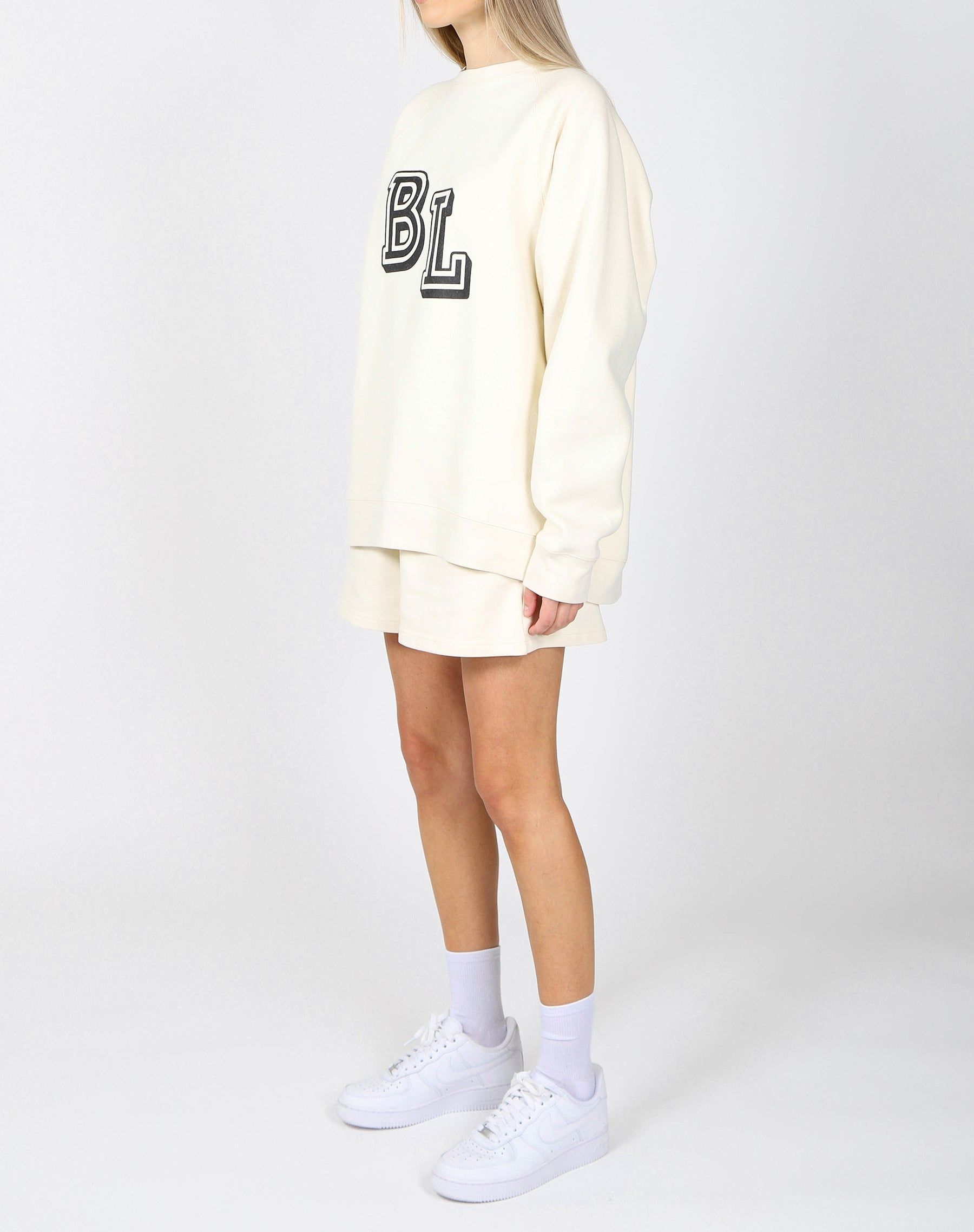 The "BLONDE" Not Your Boyfriend's Crew Neck Sweatshirt | Almond Milk sold by Brunette The Label product image thumbnail 4