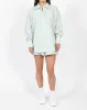 Striped Button Up Shirt | Sage sold by Brunette The Label