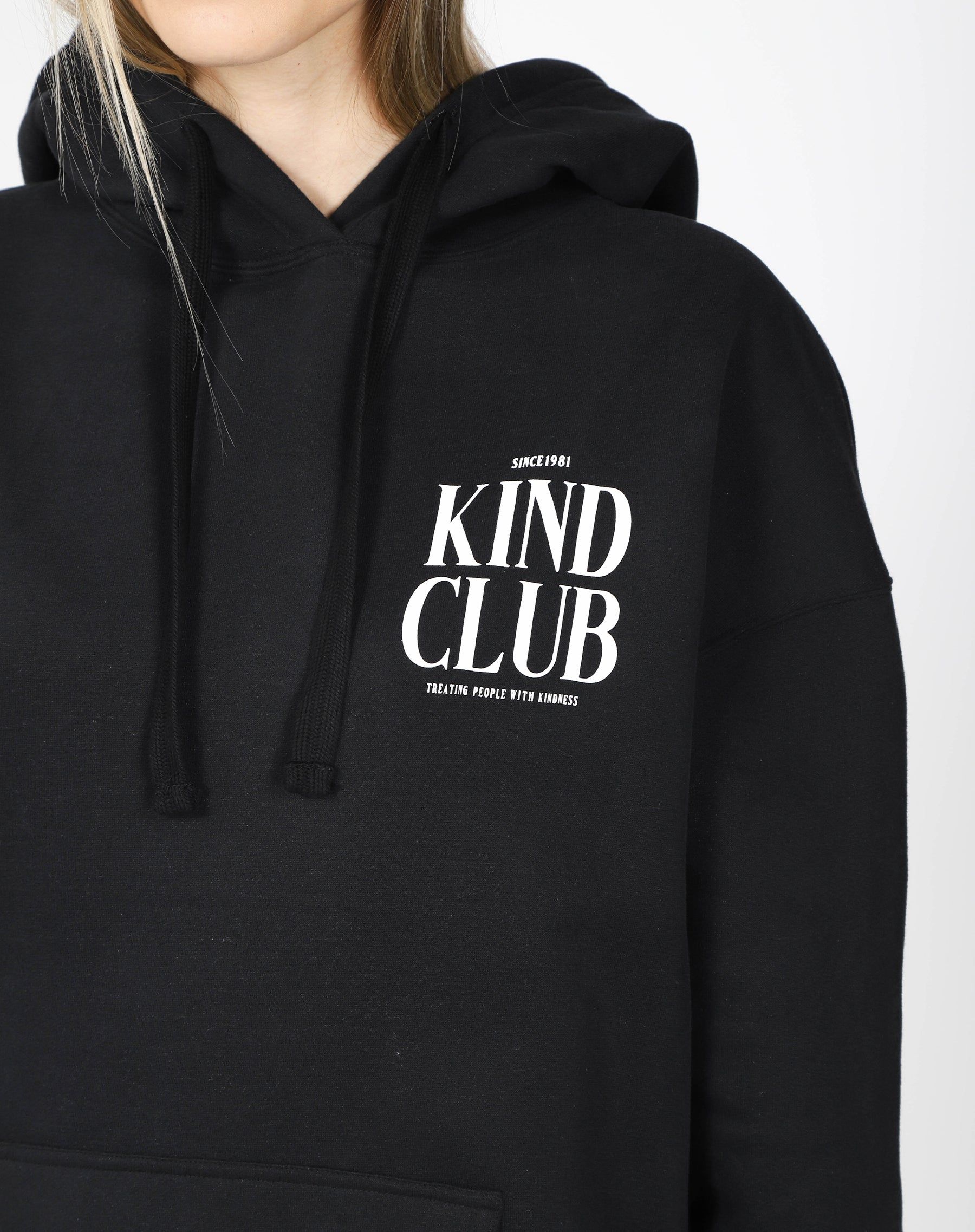 The "KIND CLUB" Big Sister Hoodie | Black sold by Brunette The Label product image thumbnail 3