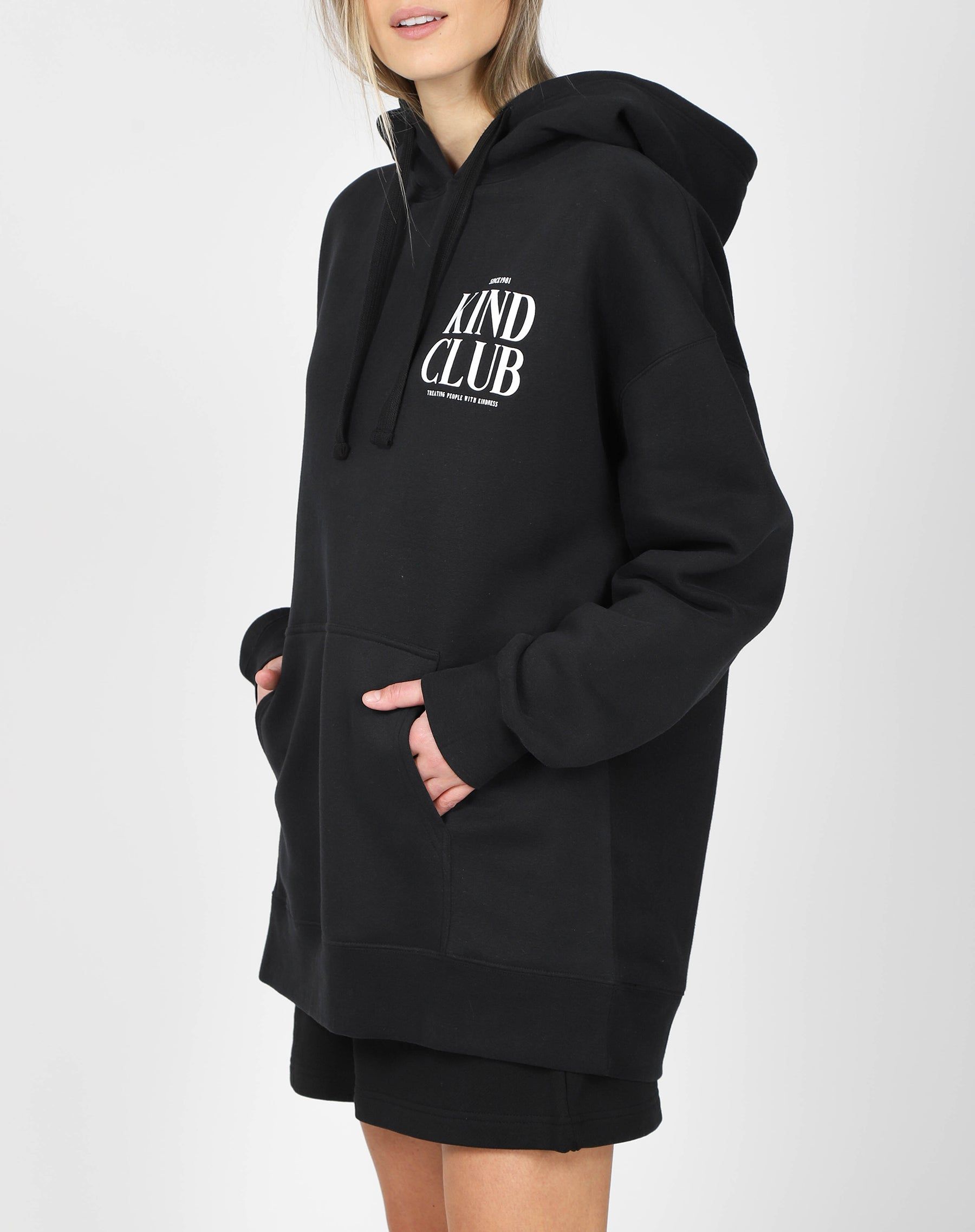 The "KIND CLUB" Big Sister Hoodie | Black sold by Brunette The Label product image thumbnail 6