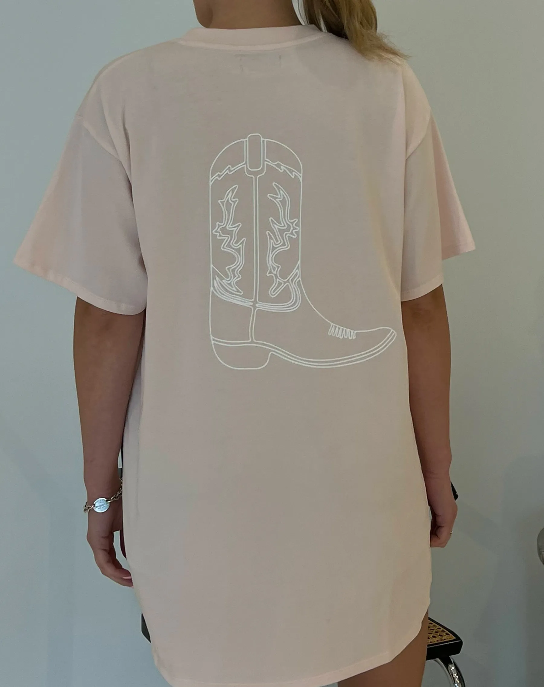 "Cowgirl" XL Oversized Boxy Tee | Bellini sold by Brunette The Label