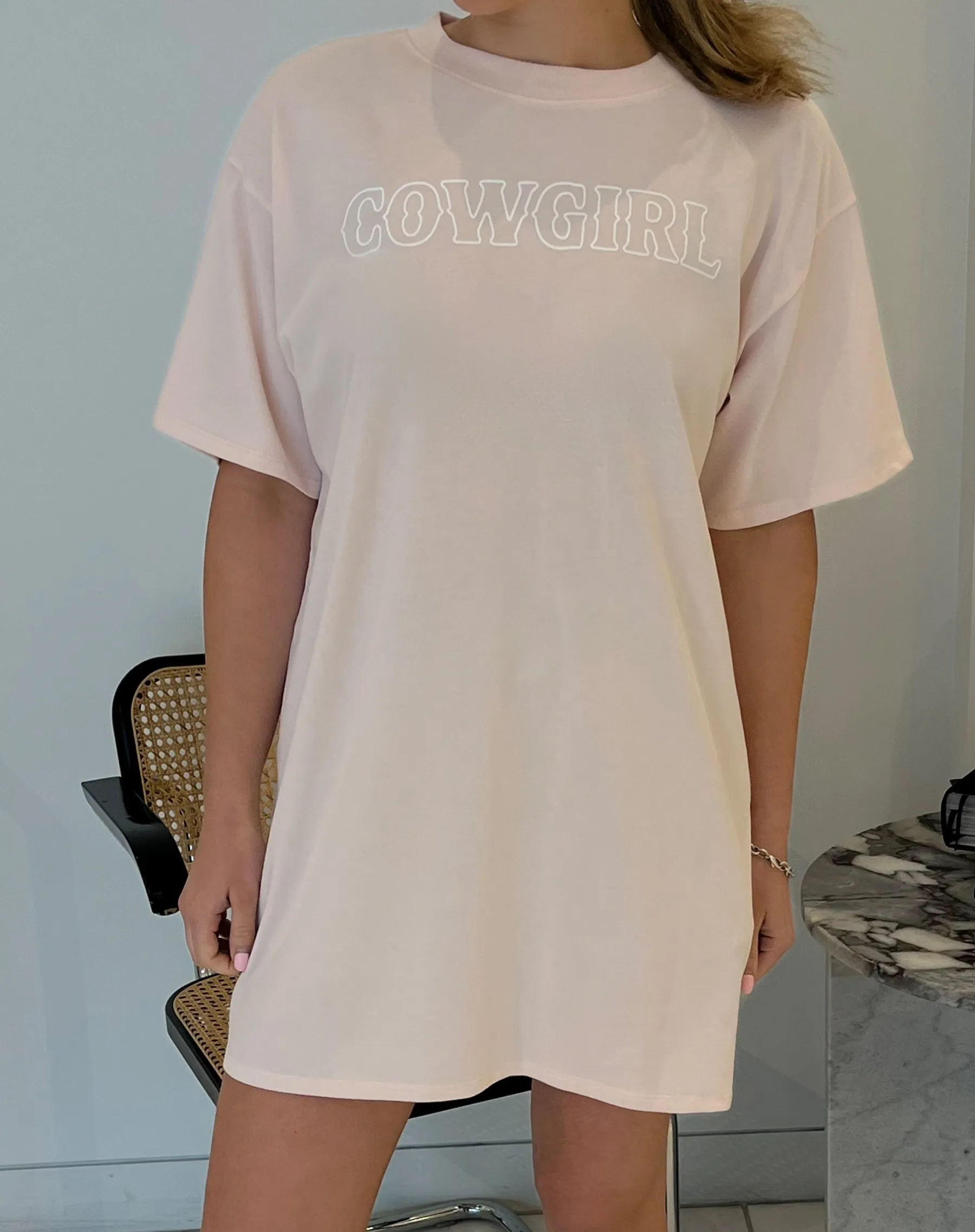 "Cowgirl" XL Oversized Boxy Tee | Bellini sold by Brunette The Label product image thumbnail 3