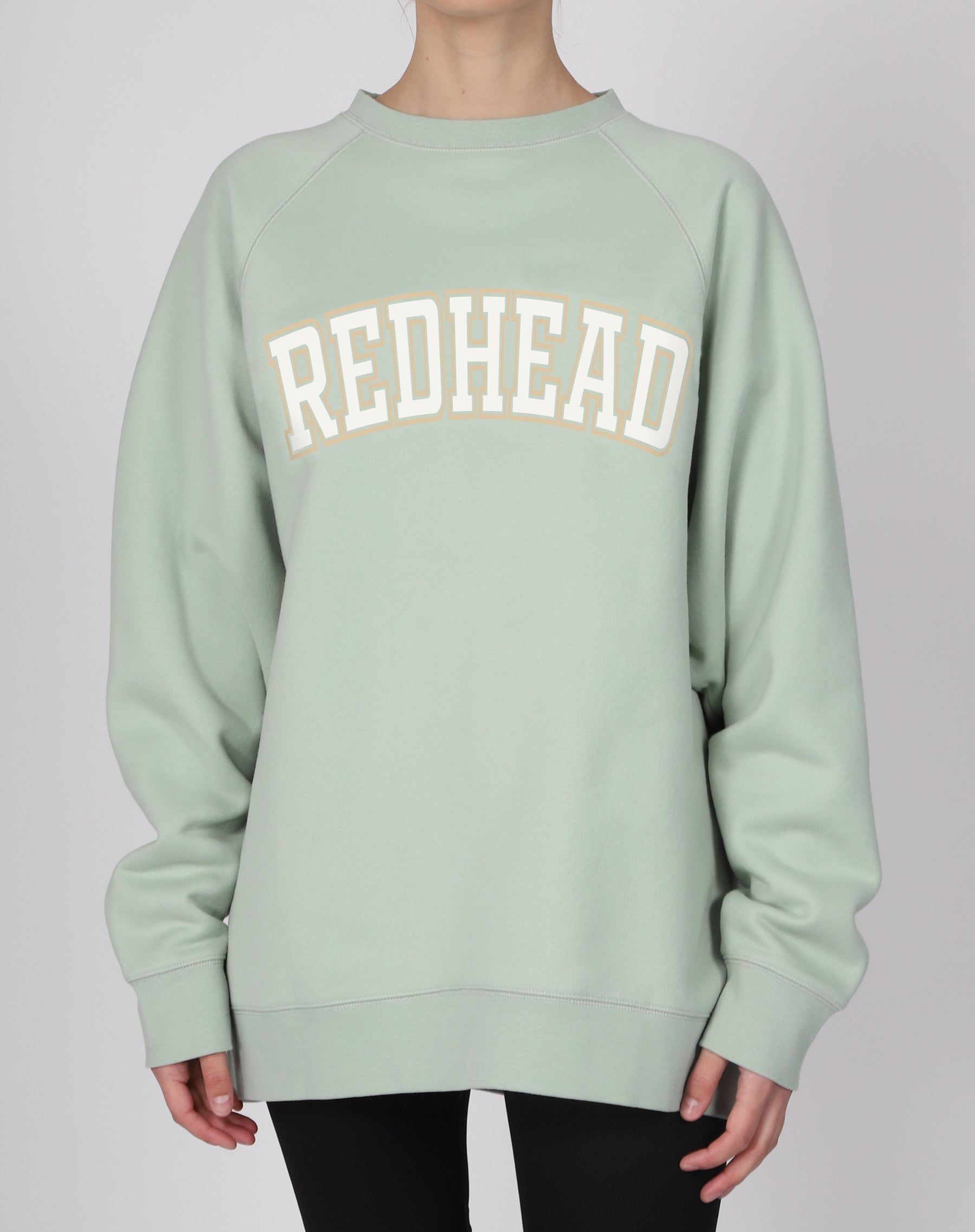The "REDHEAD" Not Your Boyfriend's Crew Neck Sweatshirt | Sage sold by Brunette The Label
