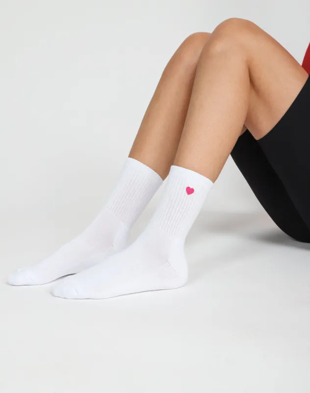 The "HEART" Socks | Red sold by Brunette The Label