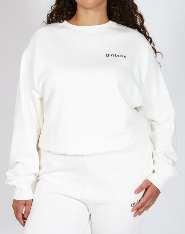 The "GIRLBOSS" Best Friend Crew Neck Sweatshirt | Girlboss x Brunette the Label made by Brunette The Label