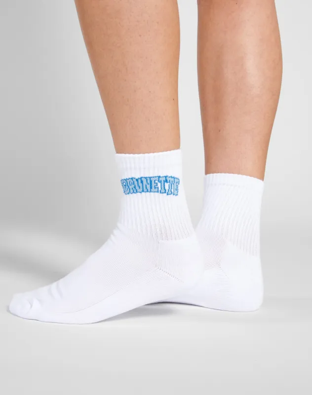 The "BRUNETTE" Sock | White sold by Brunette The Label