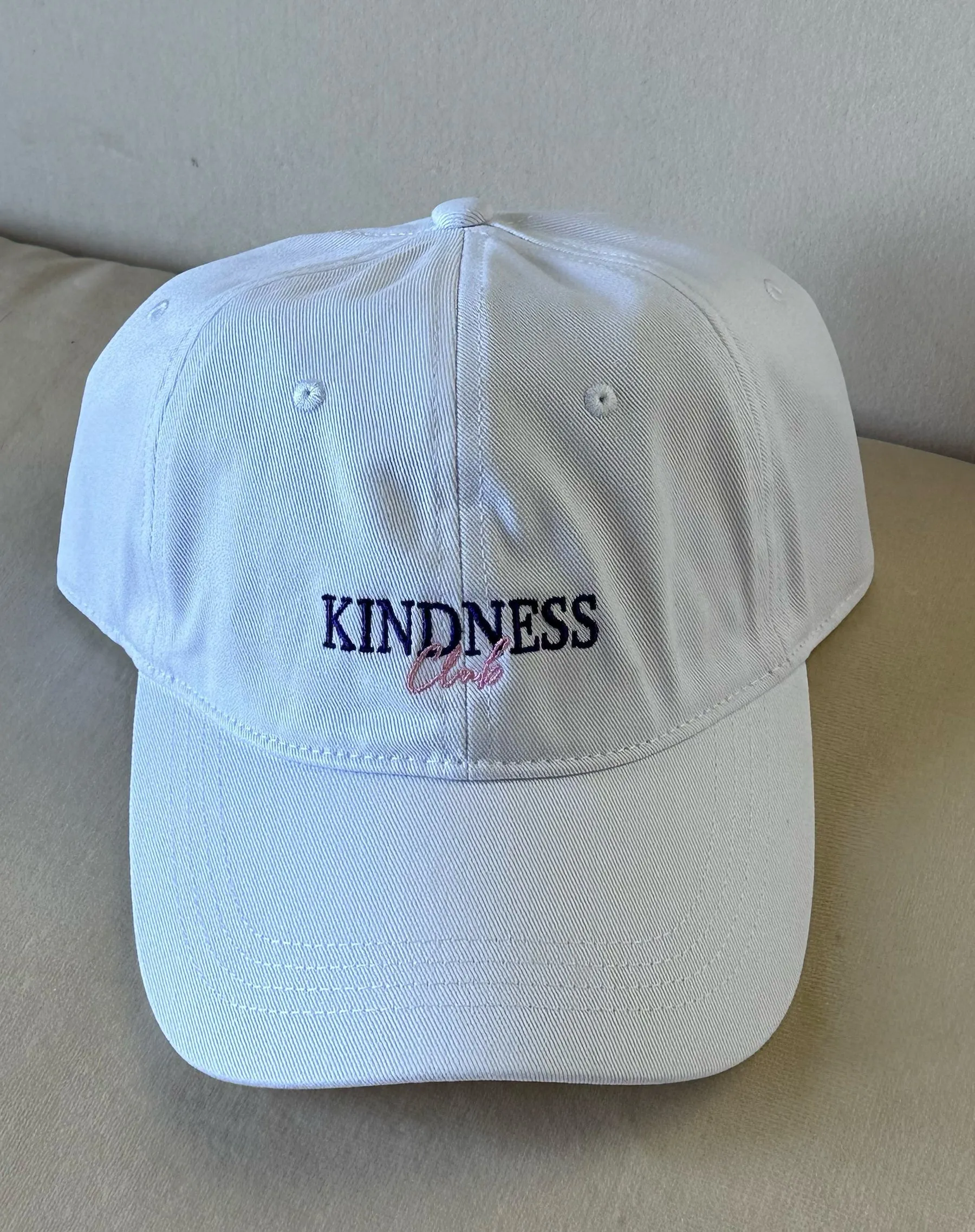 "Kindness Club" Baseball Cap | White sold by Brunette The Label