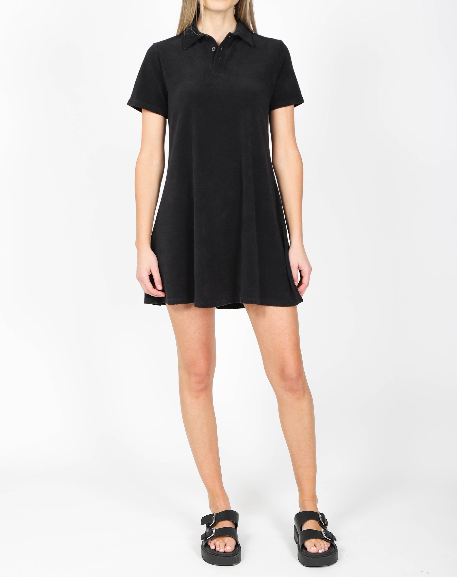 The Terry Cloth Polo Dress | Rosé sold by Brunette The Label product image thumbnail 2