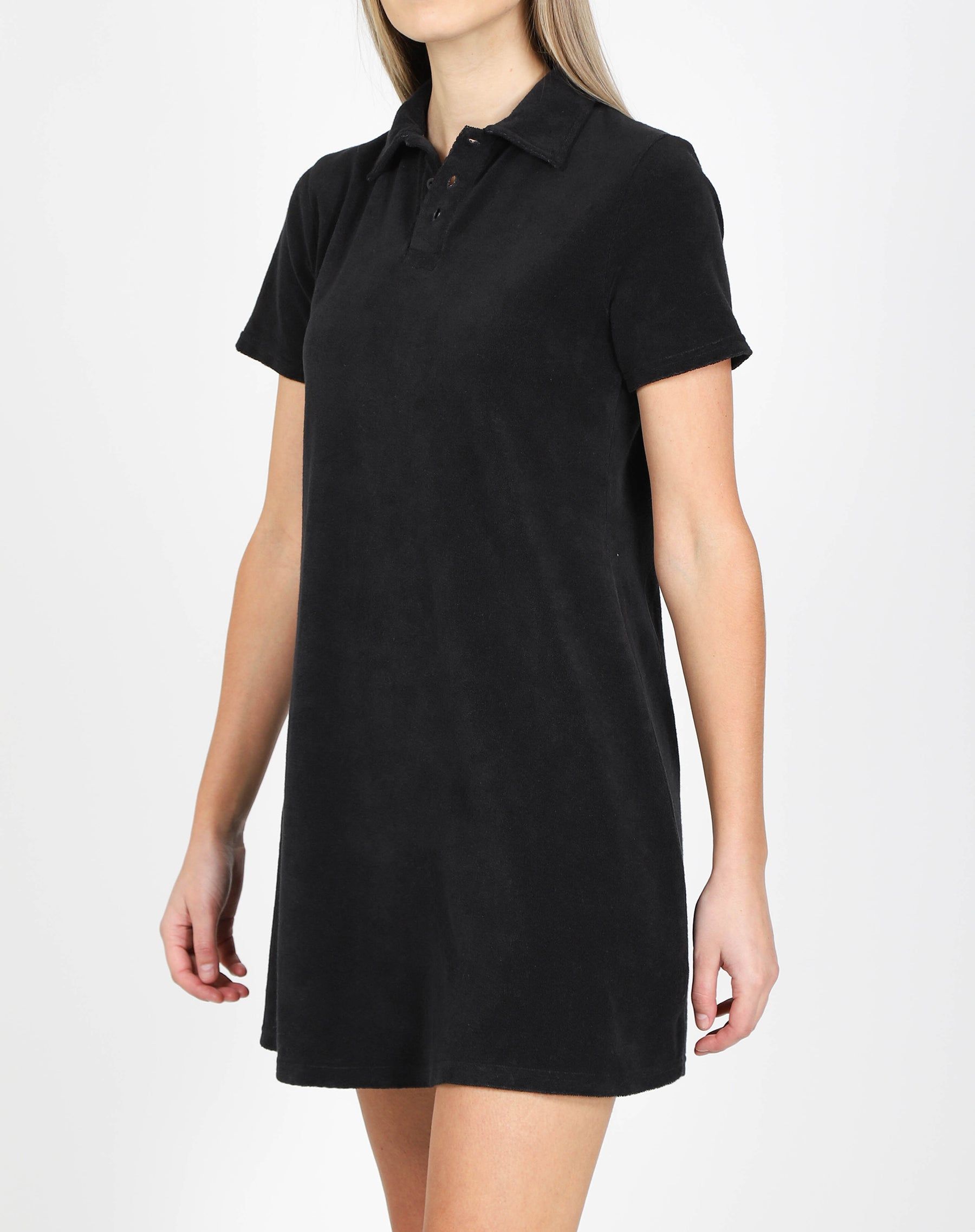 The Terry Cloth Polo Dress | Rosé sold by Brunette The Label product image thumbnail 3
