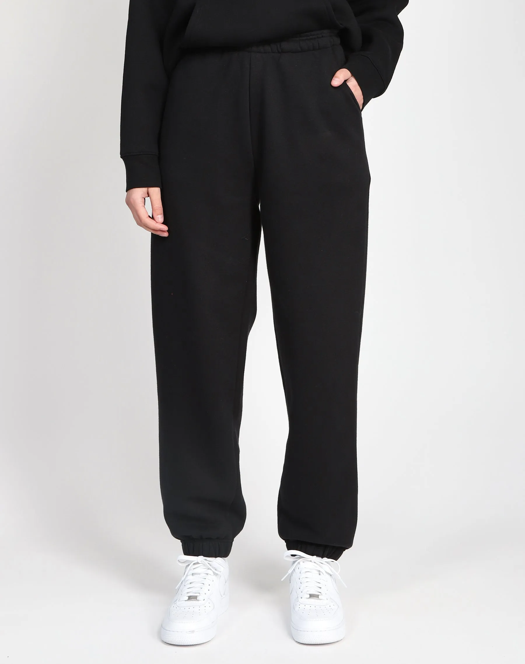 The Oversized Jogger | Black sold by Brunette The Label
