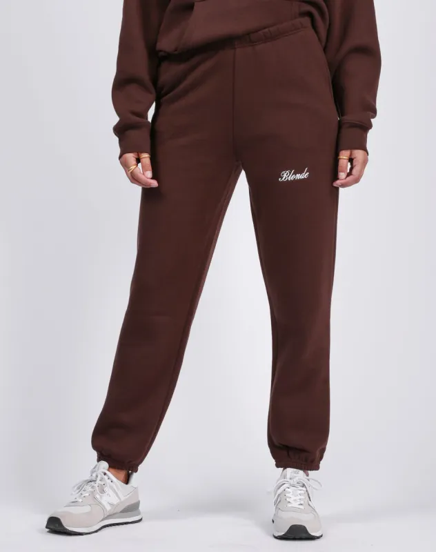 The "BLONDE" Embroidered Best Friend Jogger | French Press sold by Brunette The Label