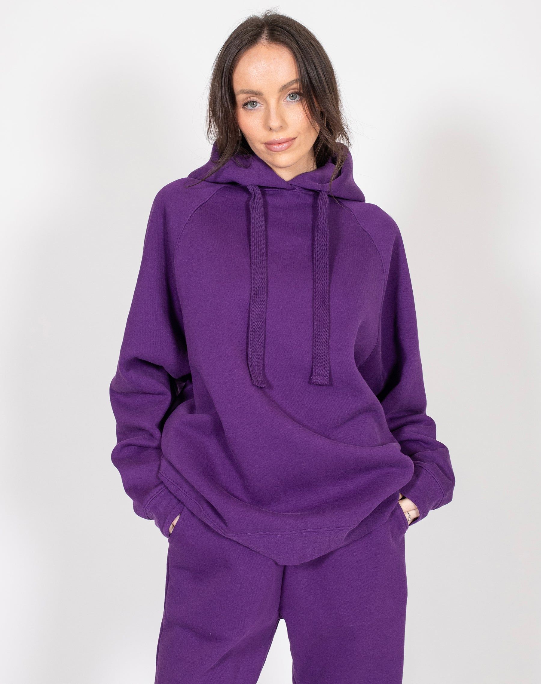 The "PROGRESS OVER PERFECTION" Big Sister Hoodie | Ultraviolet sold by Brunette The Label product image thumbnail 3