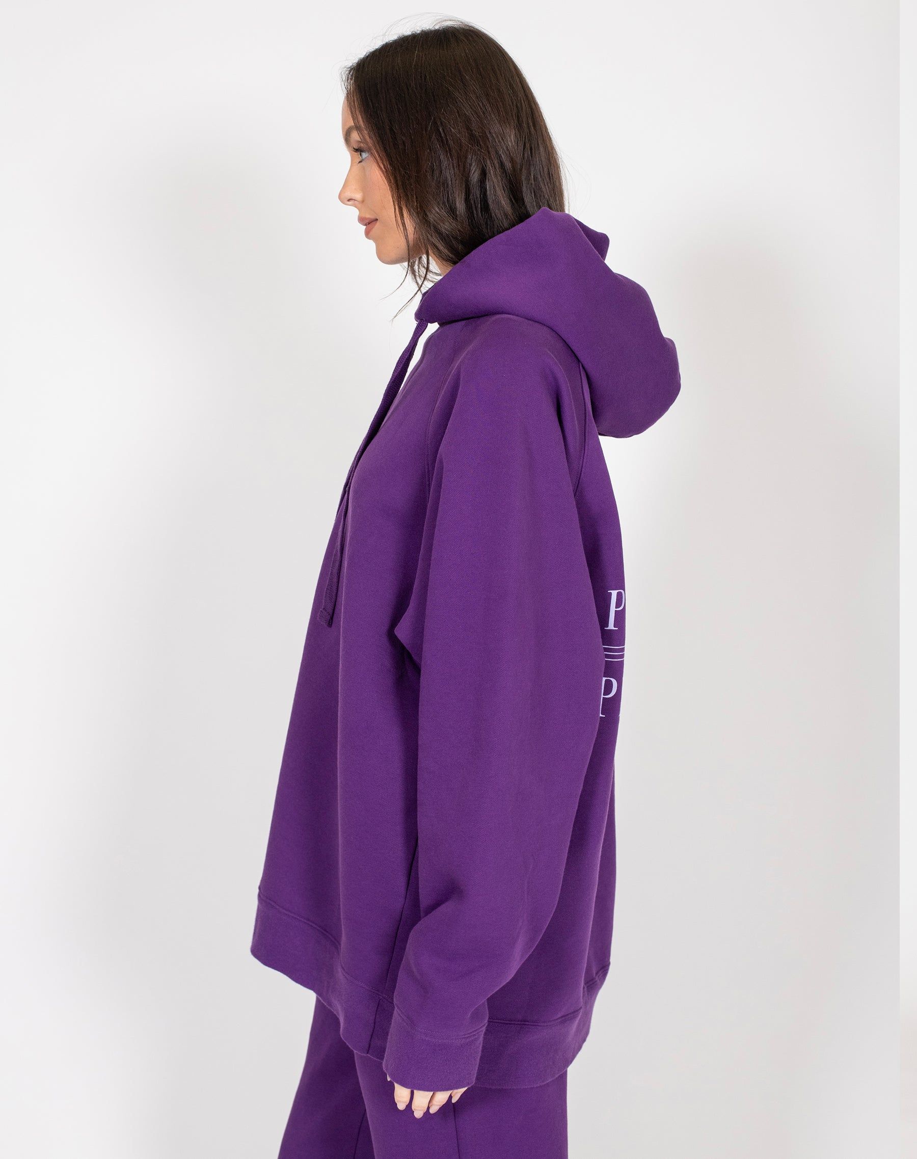 The "PROGRESS OVER PERFECTION" Big Sister Hoodie | Ultraviolet sold by Brunette The Label product image thumbnail 4