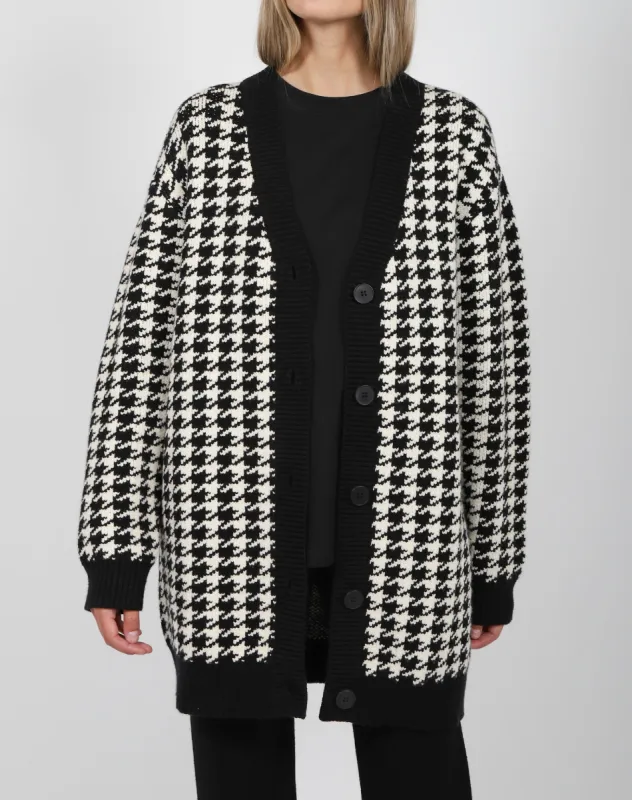 The Houndstooth Knit Cardigan | Houndstooth sold by Brunette The Label