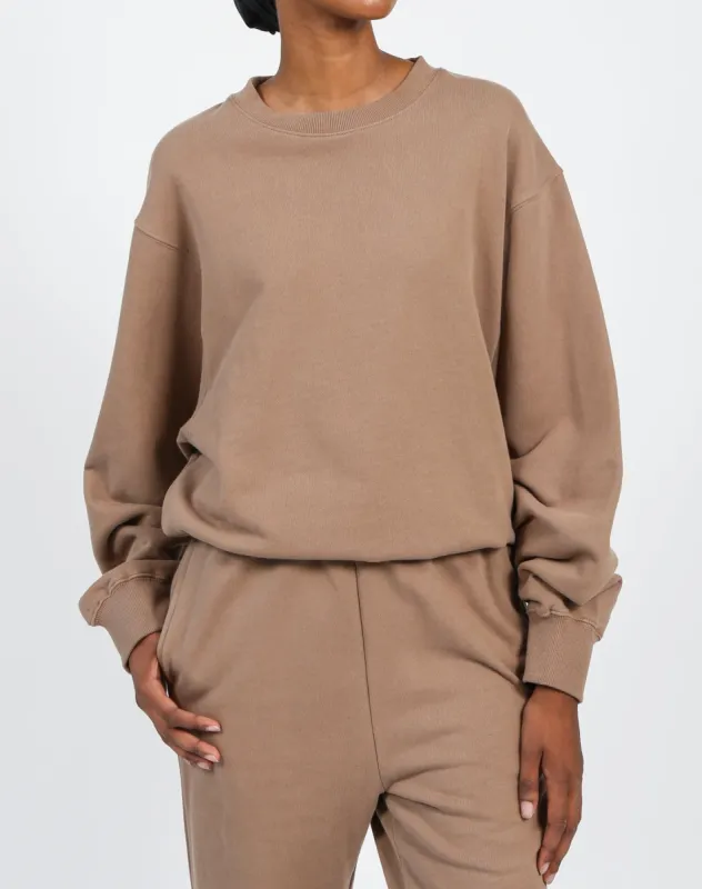 The Best Friend Crew Neck Sweatshirt | Cocoa sold by Brunette The Label