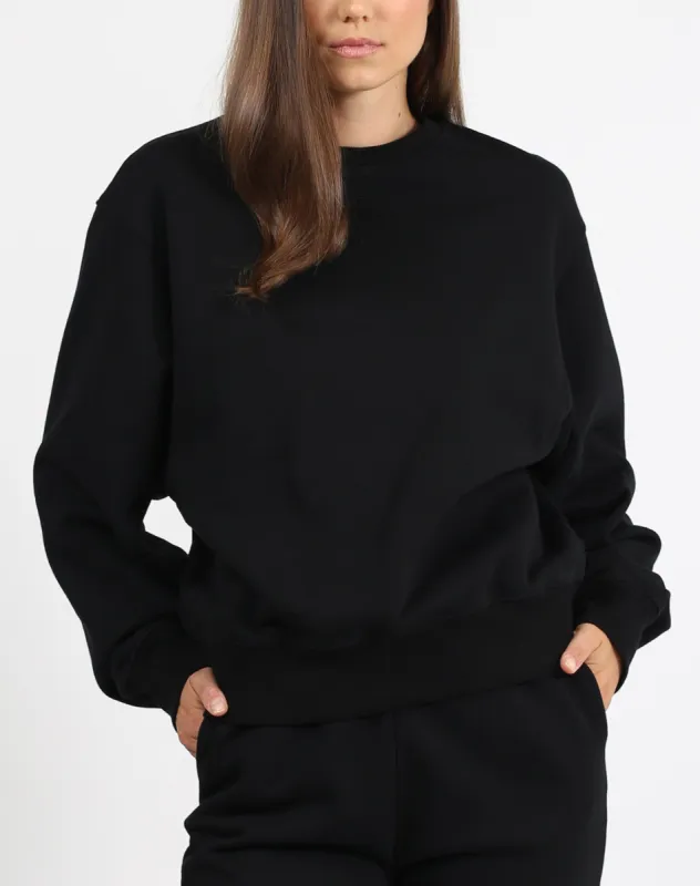 The Best Friend Crew Neck Sweatshirt | Black sold by Brunette The Label