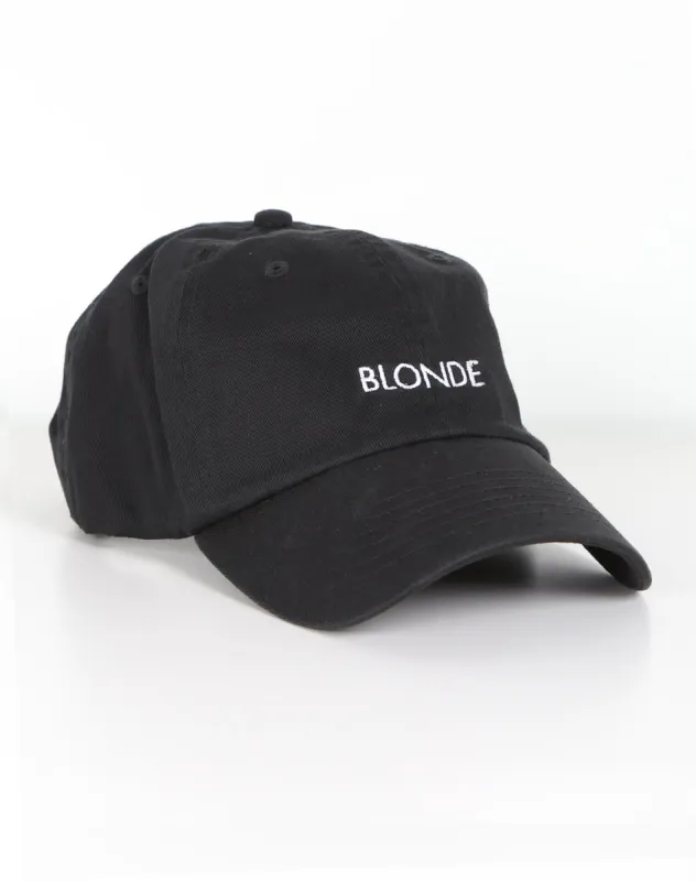 The "BLONDE" Baseball Cap sold by Brunette The Label