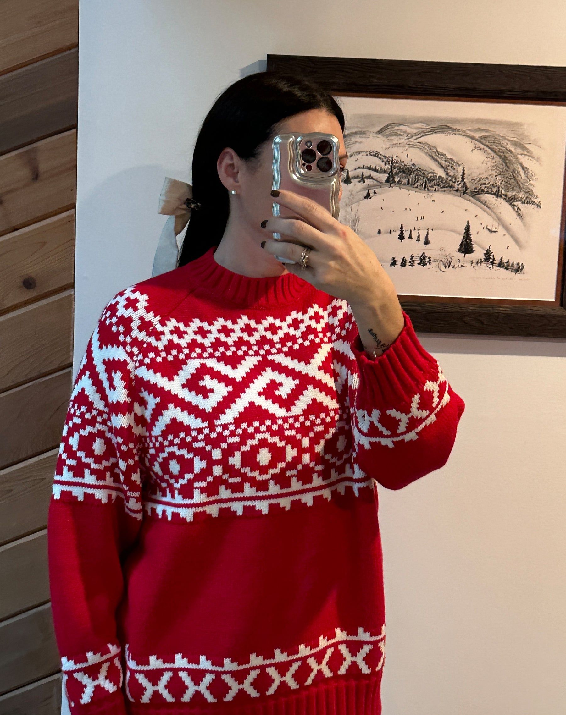 The Fair Isle Knit Sweater | Crimson sold by Brunette The Label product image thumbnail 2