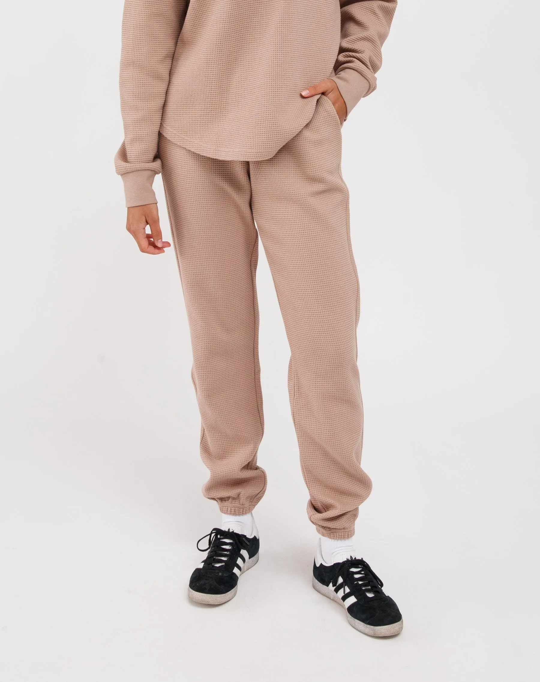 Waffle Best Friend Jogger | Fawn sold by Brunette The Label
