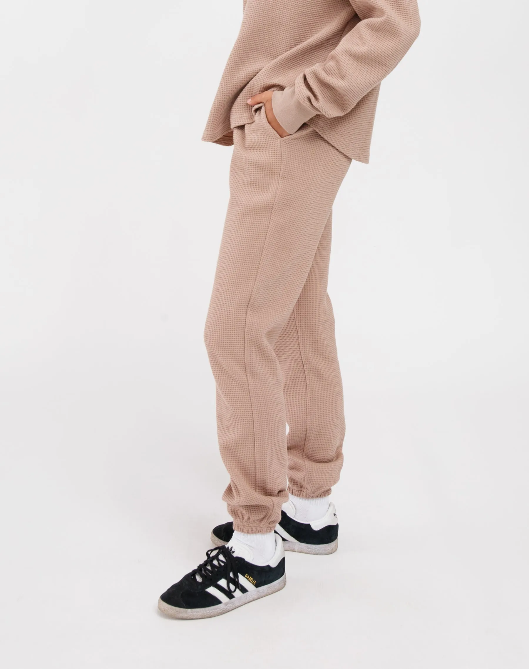 Waffle Best Friend Jogger | Fawn sold by Brunette The Label product image thumbnail 2