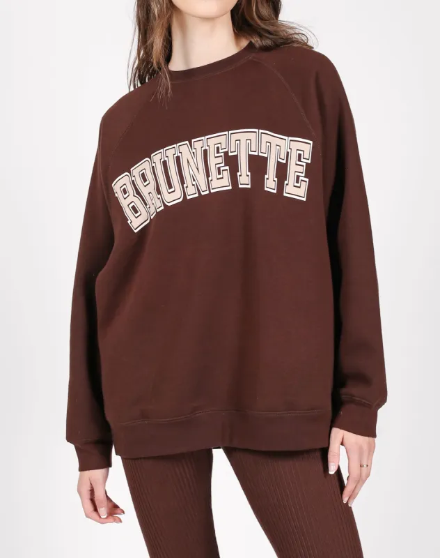 The "BRUNETTE" Not Your Boyfriend's Crew Neck Sweatshirt | French Press sold by Brunette The Label