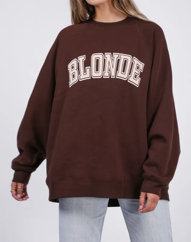 The "BLONDE" Not Your Boyfriend's Crew Neck Sweatshirt | French Press sold by Brunette The Label