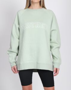 The "MOTHER" Not Your Boyfriend's Crew Neck Sweatshirt | Sage sold by Brunette The Label