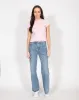 The Ribbed Fitted Tee | Bubble Gum sold by Brunette The Label