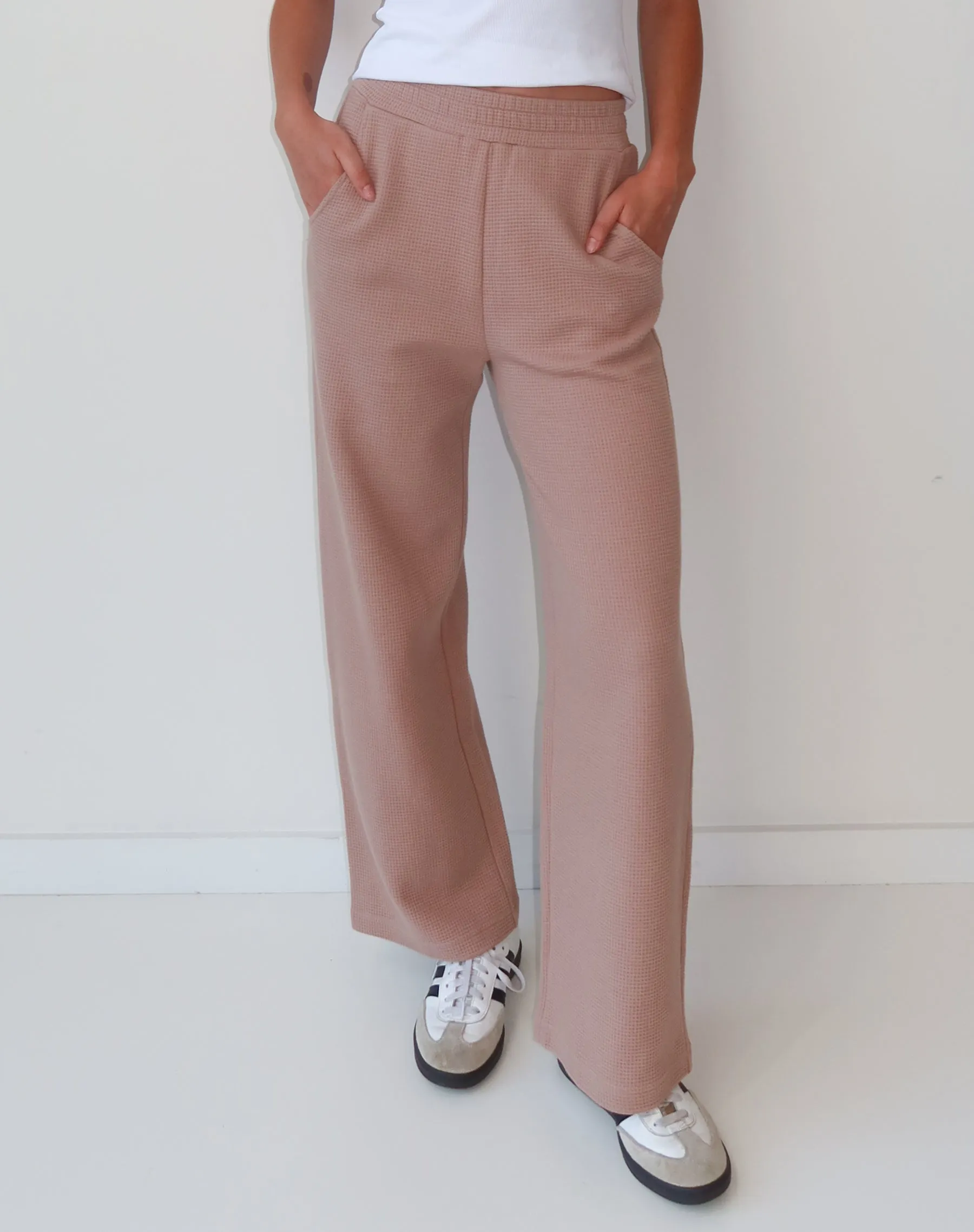 Waffle Wide Leg Pant sold by Brunette The Label product image thumbnail 5