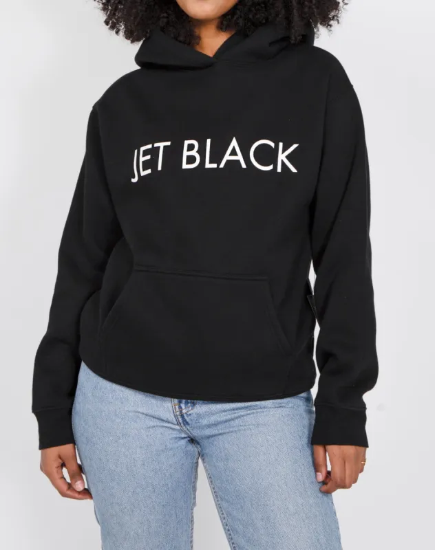 The "JET BLACK" Classic Hoodie | Black sold by Brunette The Label