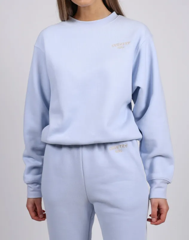The "COUNTRY GIRL" Best Friend Crew Neck Sweatshirt | Summer Sky sold by Brunette The Label