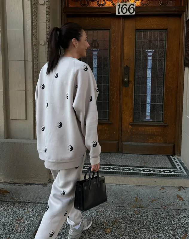 The "ALL OVER YIN YANG" Not Your Boyfriend's Crew Neck Sweatshirt | Oyster