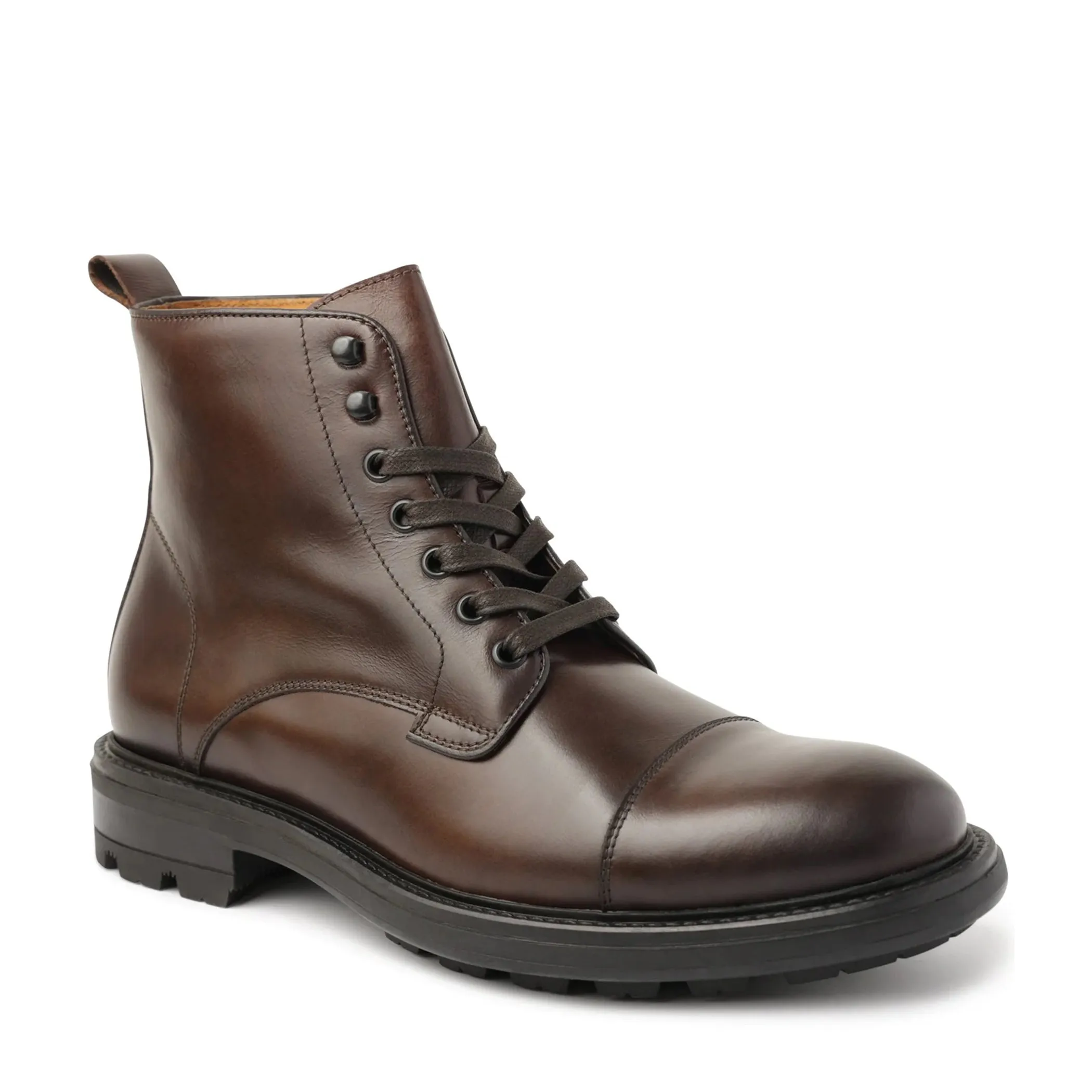 King Casual Cap-Toe Leather Boot - Brown sold by Bruno Magli