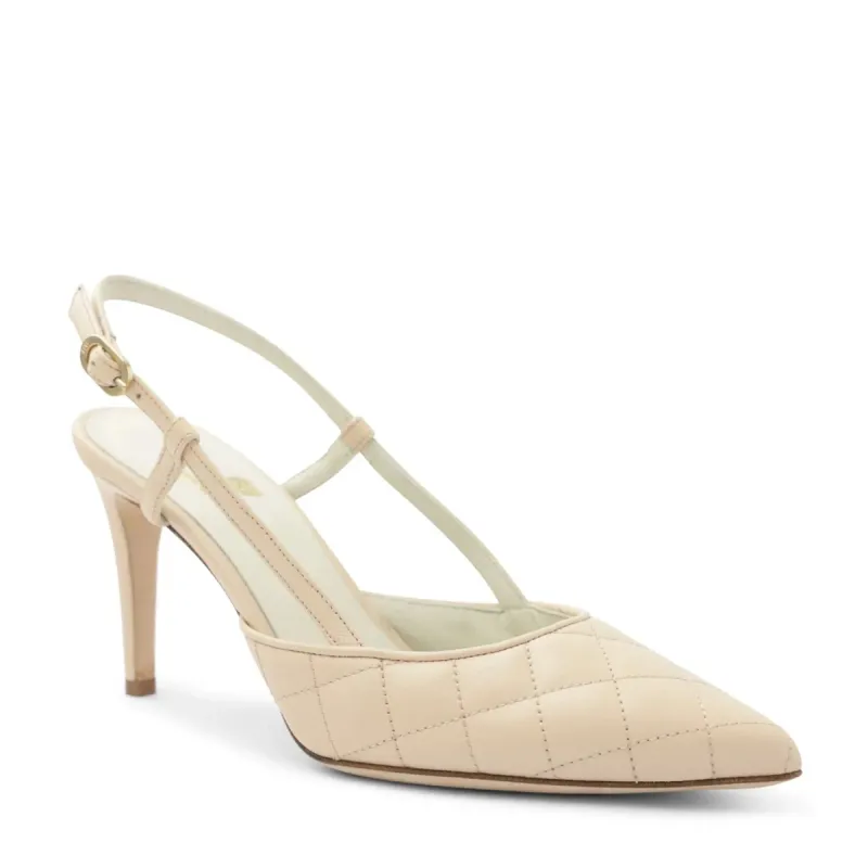 Rosy Quilted Leather Sling Back Pump sold by Bruno Magli