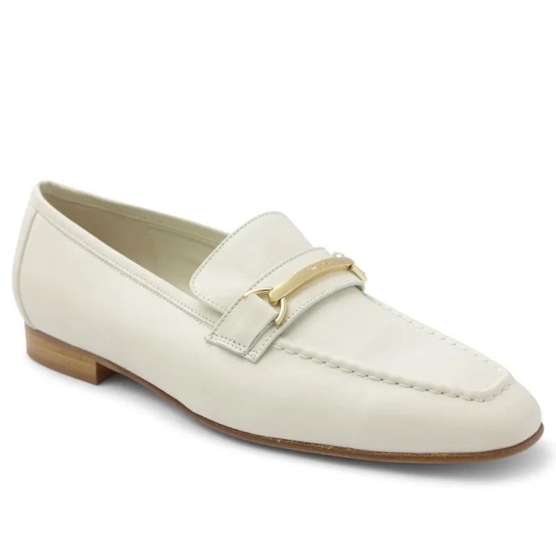 Marco Women's Leather Slip-On Loafer - Off White sold by Bruno Magli